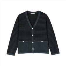 アウター ツイード風 Vネック ジャケット レディース