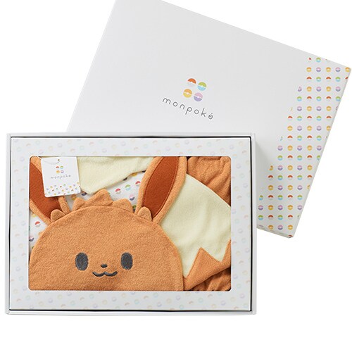 モンポケ ギフトセット （ イーブイ エプロンスーツ＆帽子