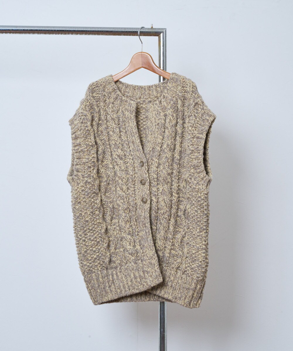 Audrey and John Wad】手編みペルーニットベスト | オードリーアンド