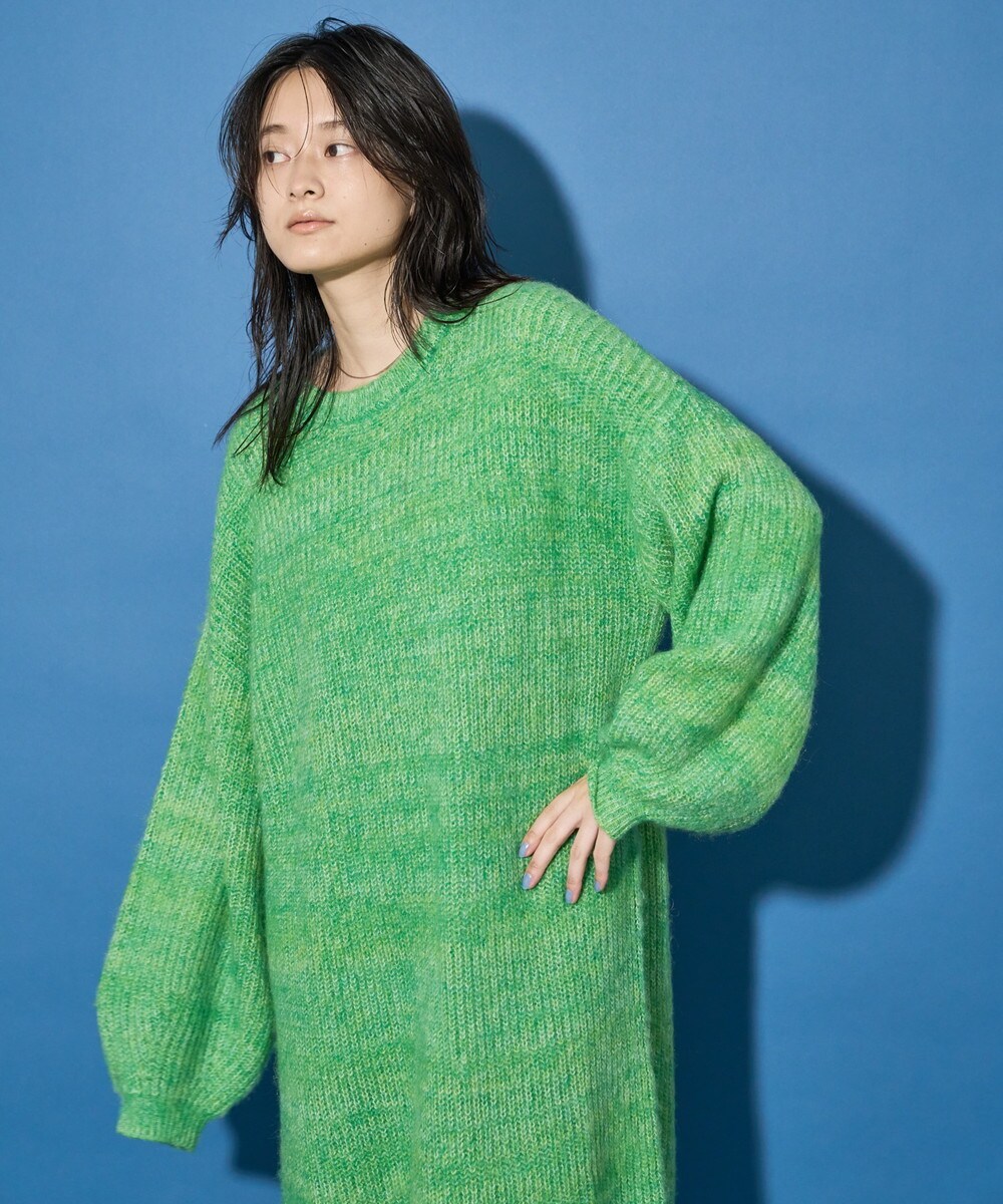 【期間限定出品】オードリーアンドジョンワッド★ モヘアMIXニットワンピース Audrey and John Wad】モヘアMIXニットワンピース | オードリー