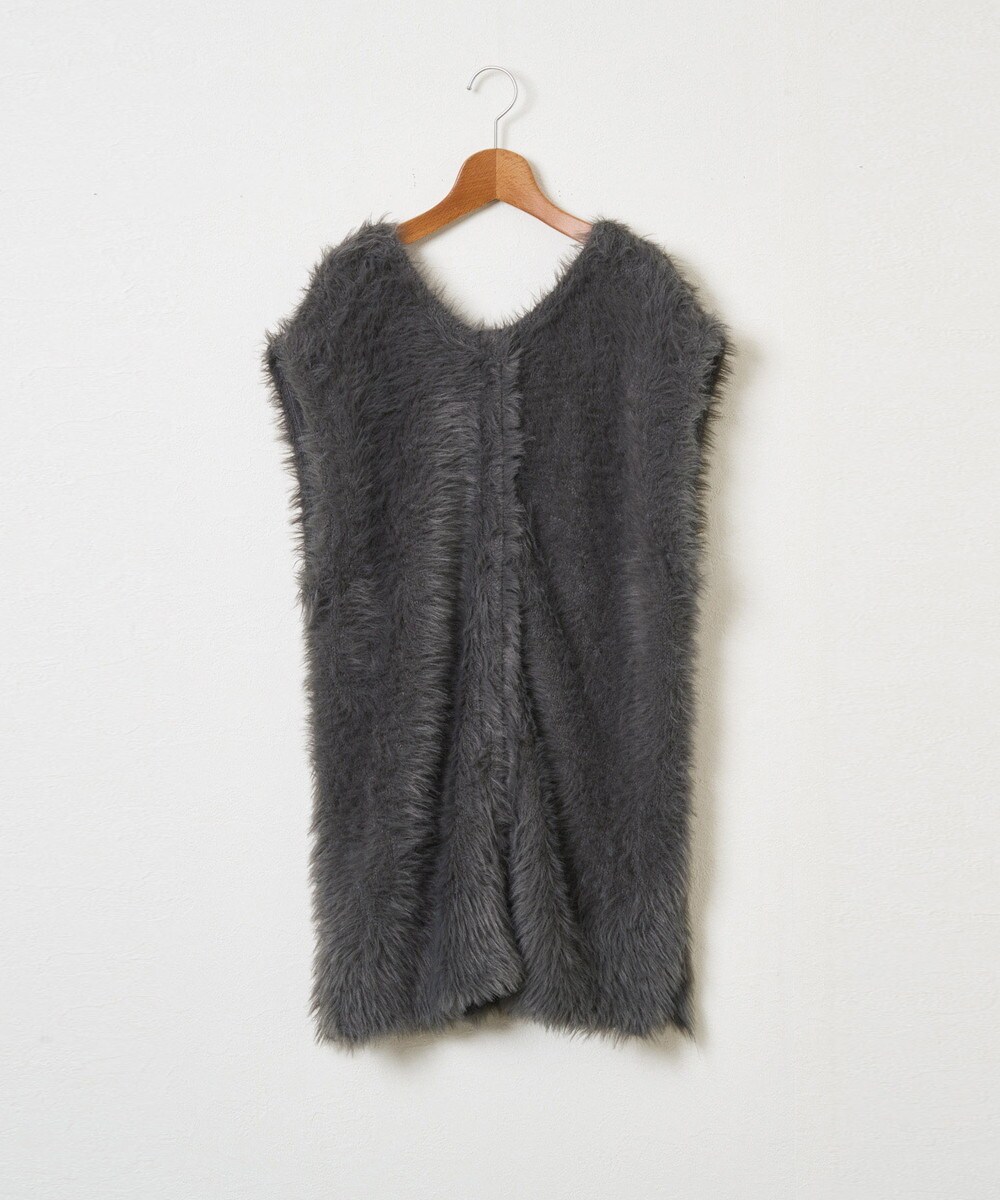 Audrey and John Wad】2WAYシャギーニットベスト -手洗い可