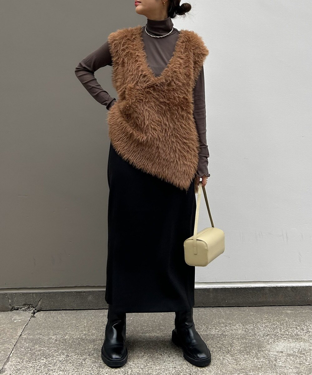 Audrey and John Wad】2WAYシャギーニットベスト -手洗い可