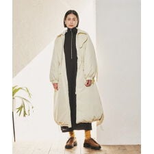 【Audrey and John Wad】ナイロンワッシャーロングダウンコート
