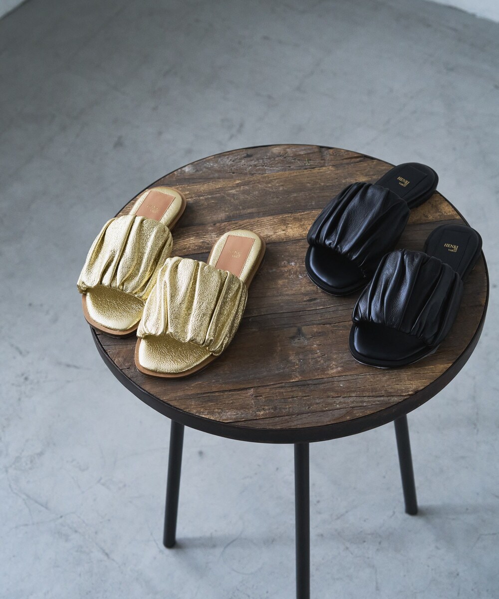 HENRI EN VARGO】フラットギャザーサンダル | ランドワーズセレクト