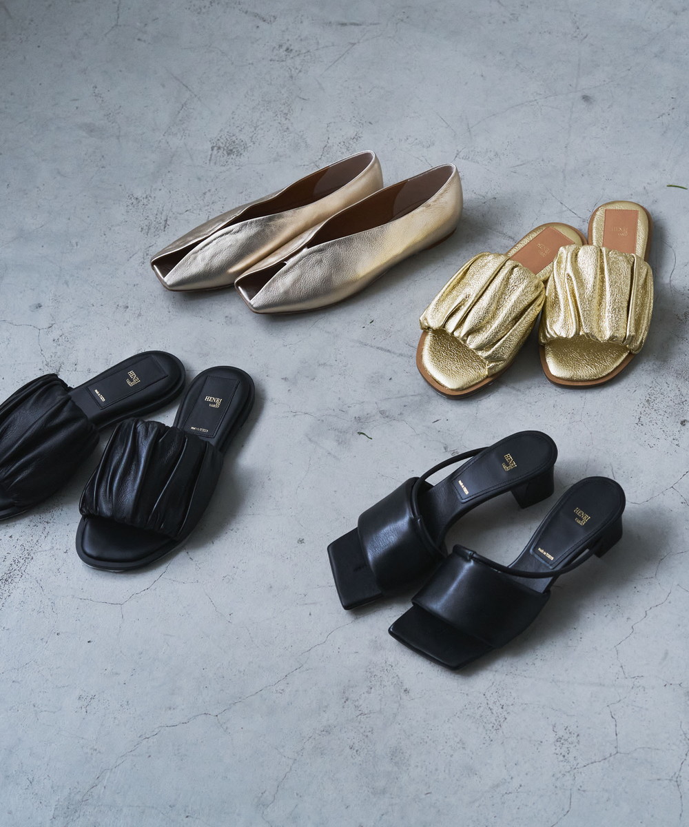 HENRI EN VARGO】フラットギャザーサンダル | ランドワーズセレクト