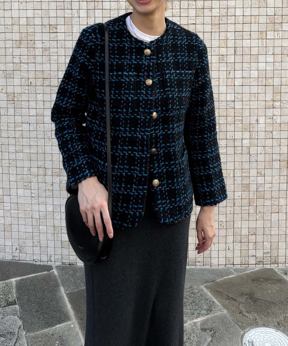 John Branigan】ノーカラーツイードジャケット | ランドワーズセレクト