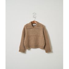 【Tricots Jean Marc】襟付きモヘヤ混ニットプルオーバー