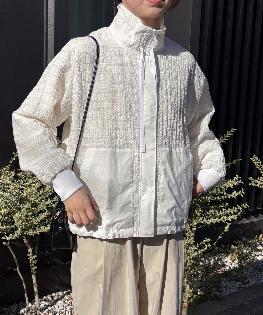 ICB 接触冷感・UVカット・撥水・洗える】 ナイロンタスランツイル ブルゾン 接触冷感・UVカット・撥水・洗える】 ナイロンタスランツイル