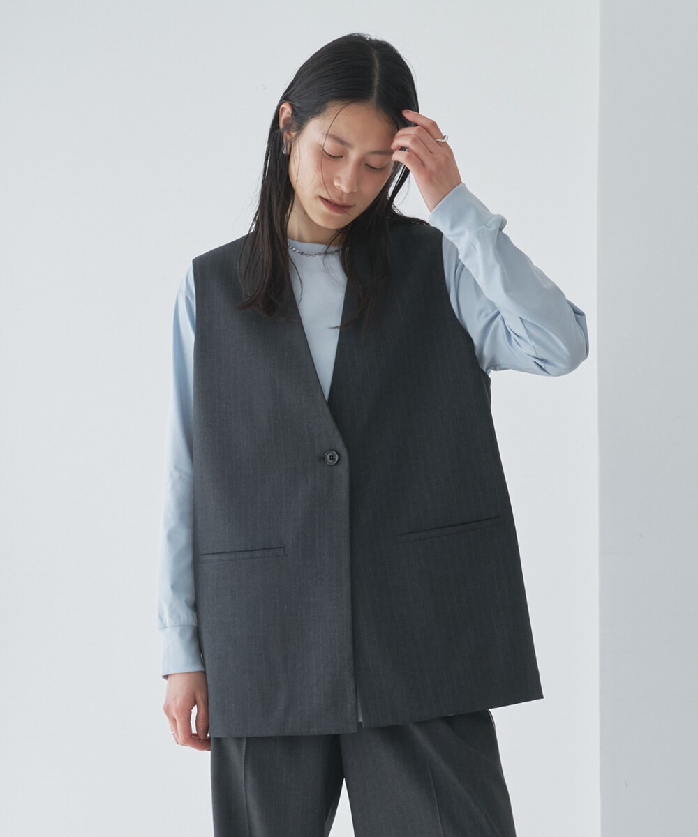 ○ファーニットVネックベスト | ノーブル(Noble) | マルイウェブ