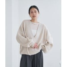 オードリーアンドジョンワッド(Audrey and John Wad)の和紙混カシュクール長袖カーディガン-手洗い可-