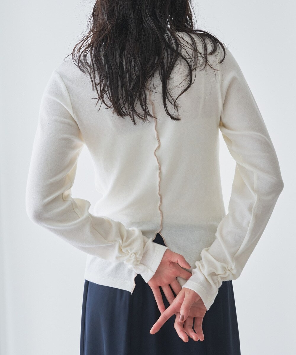 オードリー Audrey カットソー メッシュ ティアード 七分袖 総柄 黒 other - オードリー Audrey カットソー メッシュ ティアード 七分袖 総