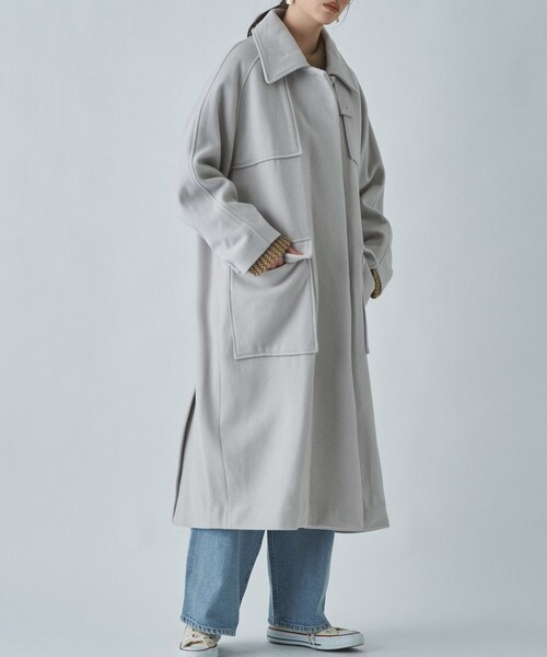 Audrey and John Wad】ステンカラーオーバーサイズコート | ランド