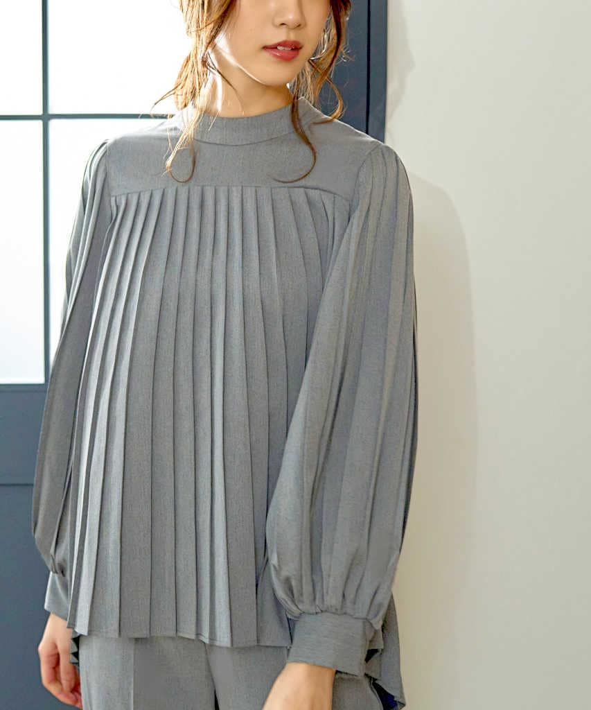 M、L】フロントパールペプラムニットアンサンブル | ルイルエ