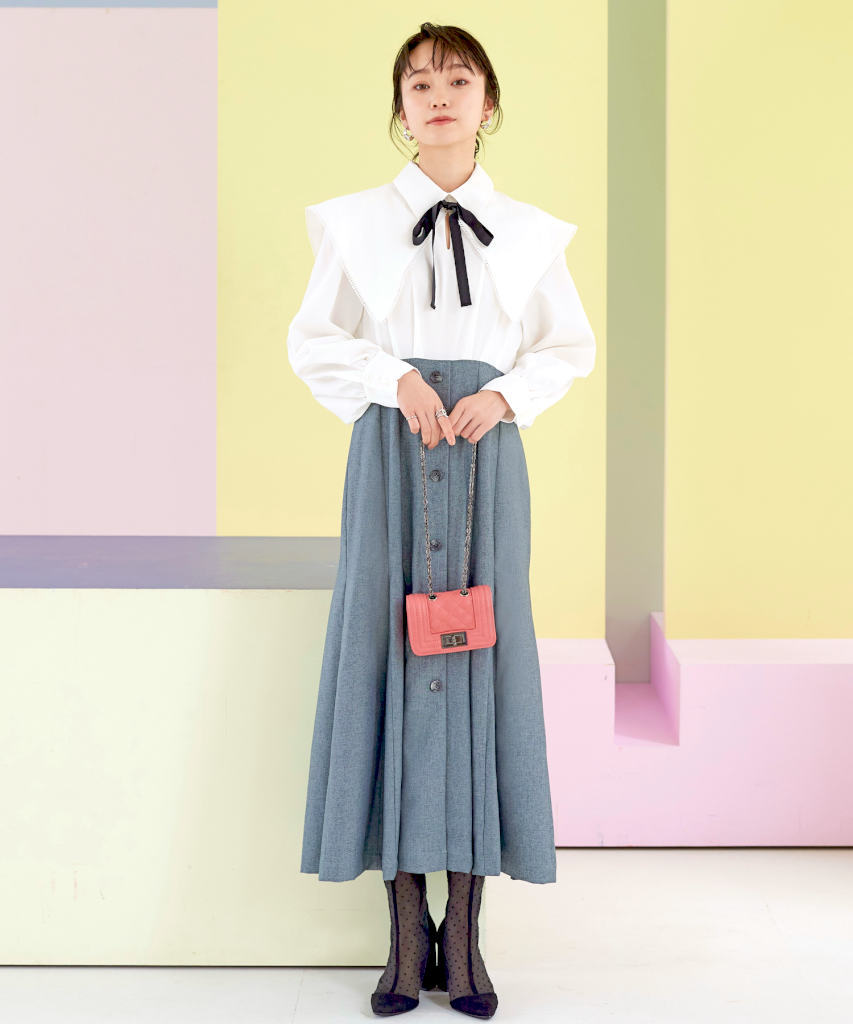 S～3L】ビッグカラードッキングマーメイドシルエットワンピース | ルイ