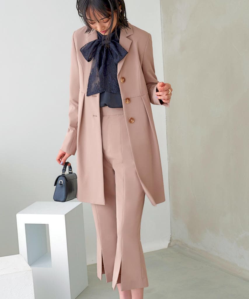 S~3L】ペプラムジャケットパンツセットアップフォーマルセレモニー