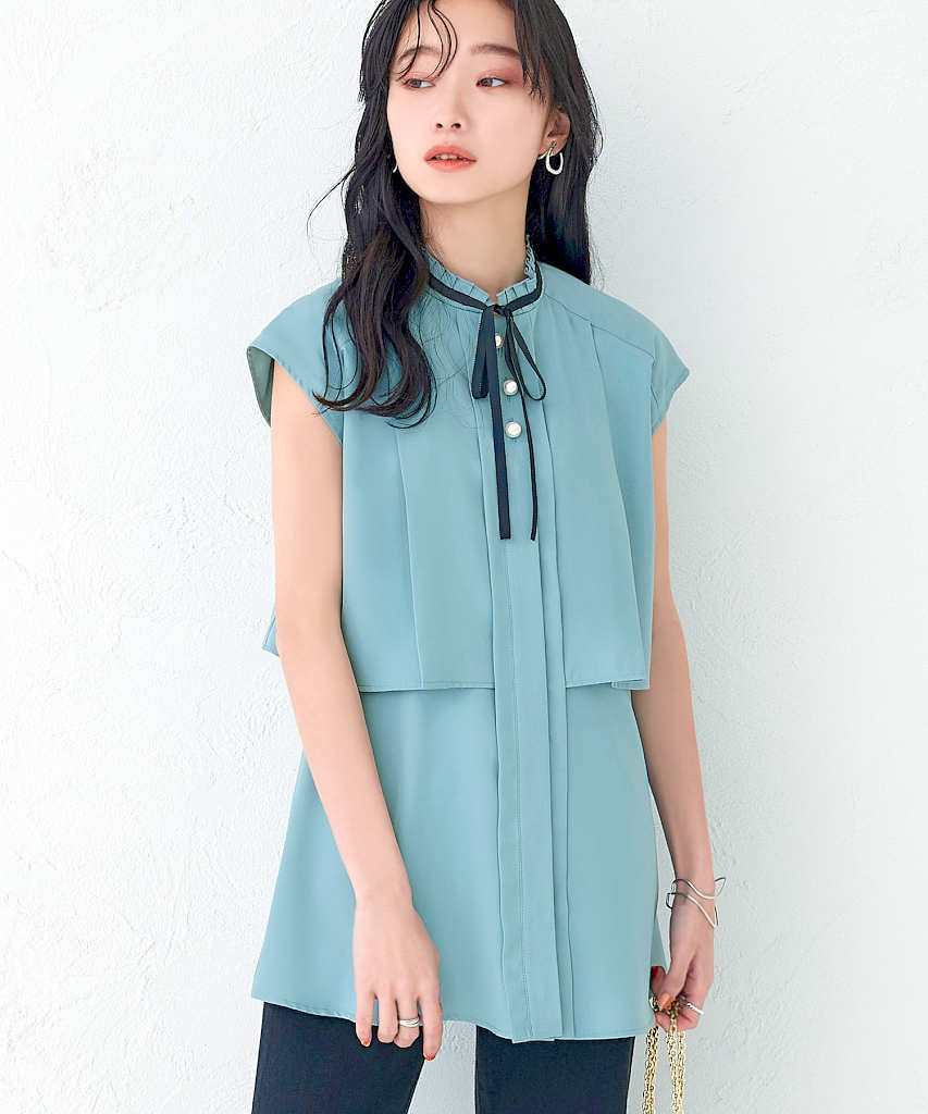 ルイルエブティック RUIRUE BOUTIQUE トリプルフリルスリーブブラウス （オフホワイト） RUIRUE BOUTIQUE ブラウス シャツ 洗える ｜ フリルスリーブ