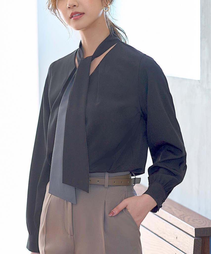 バイカラーボウタイブラウス | レディアゼル(REDYAZEL) | マルイウェブ