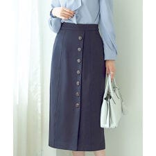 【S～5L】【洗える/ストレッチ/裏起毛】シークレットゴム・ナロースカート