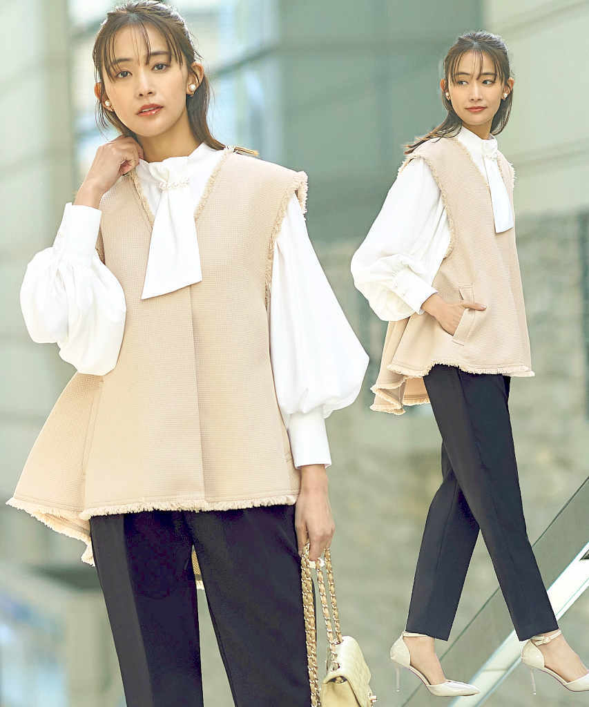 S～3L】袖レーストップス＆ジャンパースカート | ルイルエブティック