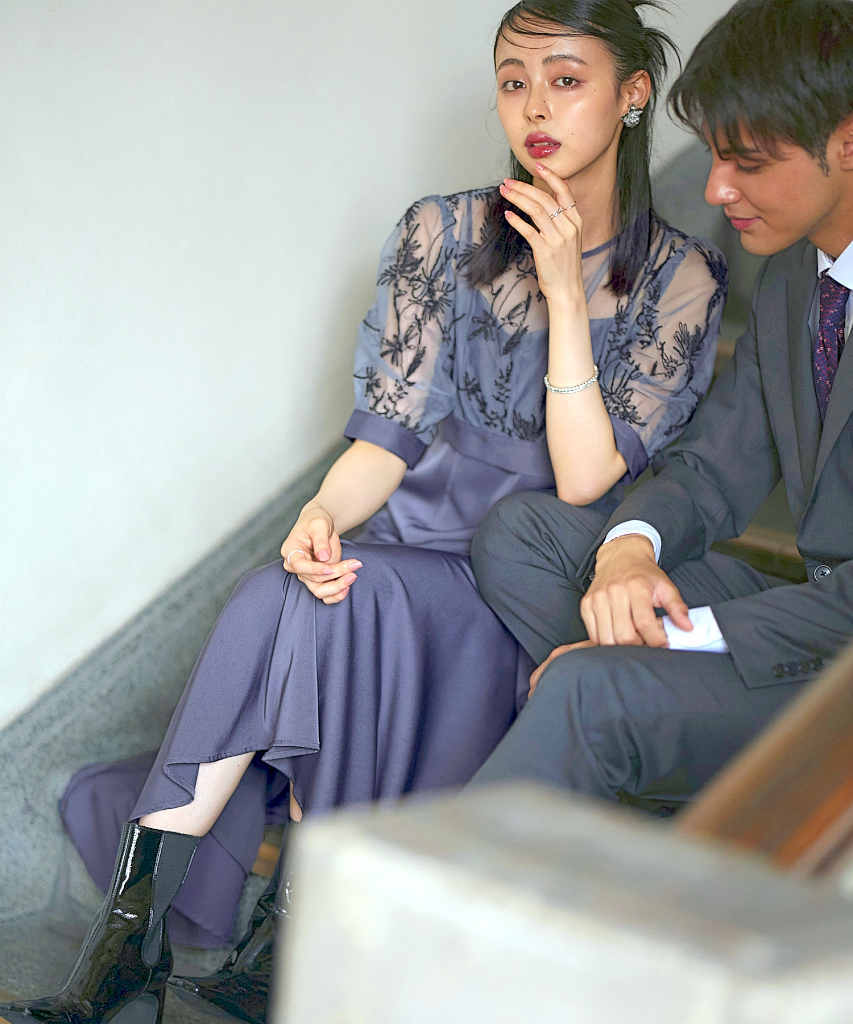 ルイルエブティック（RUIRUE BOUTIQUE）/【S〜LL】チュールレーストップス＆キャミドレスセット S～LL】チュールレーストップス＆キャミドレスセット | ルイルエ