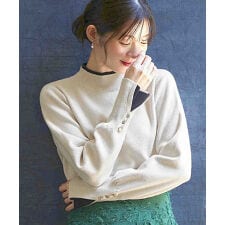 【M、L/洗える/アンチピリング】アンチピリングバイカラーニット