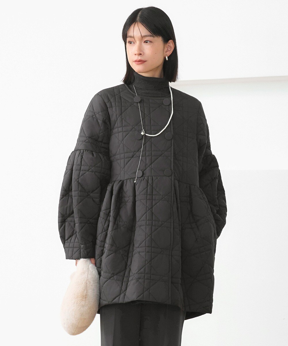 選べるサイズM-L】ナイロンタフタ ミドル丈ダウンコート | オフオン