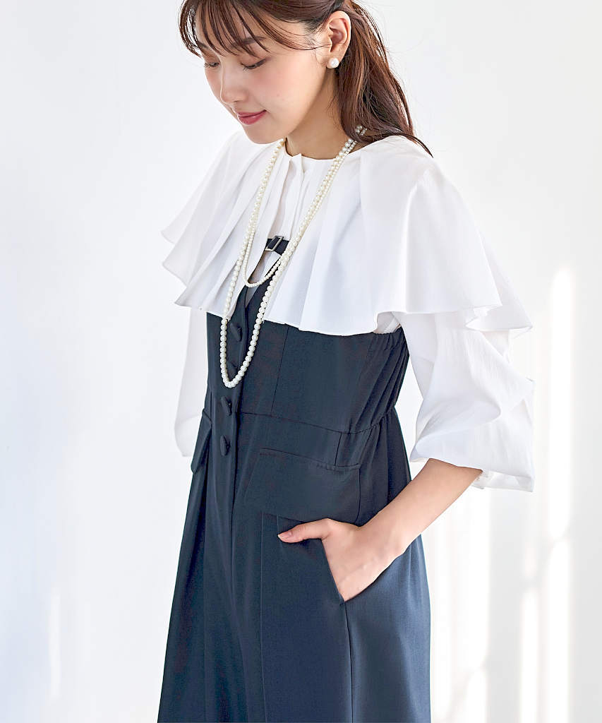 プレフェリール（PREFERIR）/バルーンブラウス+ワイドパンツ 2点セット バルーンブラウス+ワイドパンツ 2点セット | プレフェリール(PREFERIR