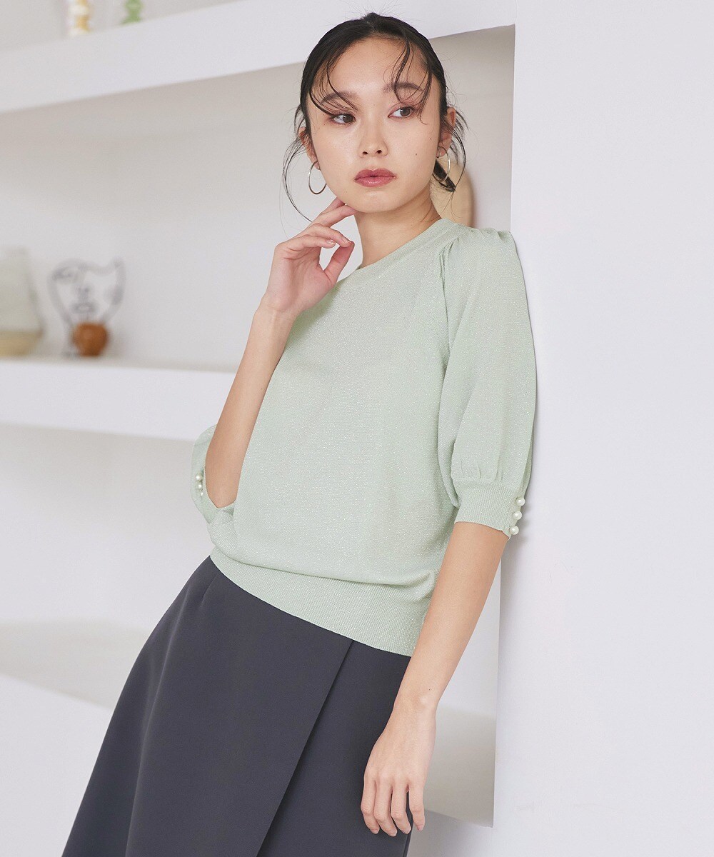 透かし編みニットポロ | ルイルエブティック(RUIRUE BOUTIQUE