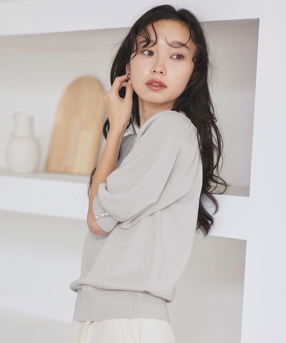 透かし編みニットポロ | ルイルエブティック(RUIRUE BOUTIQUE