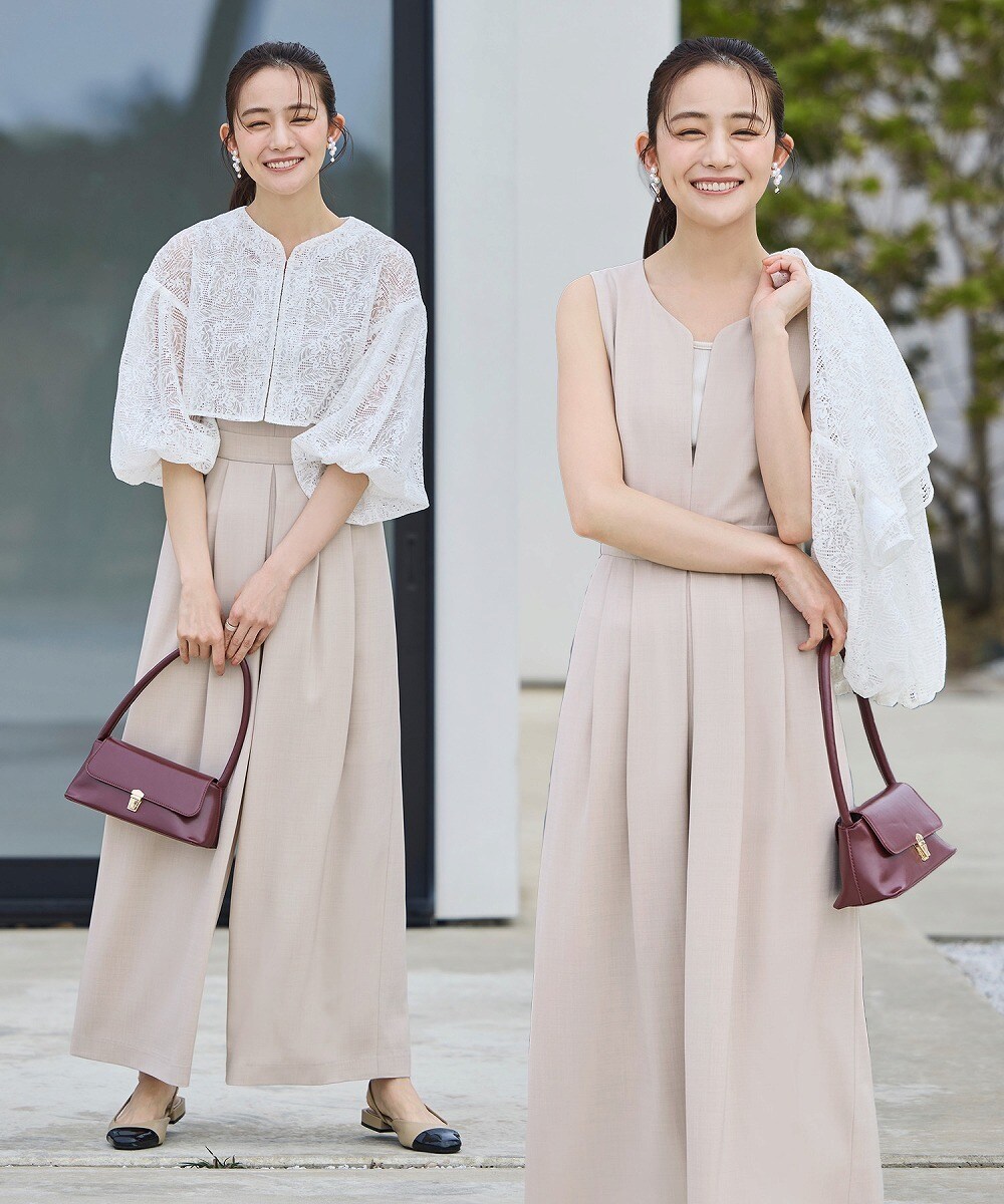 ペプラムブラウスSET UP風オールインワン | ミラ オーウェン(Mila Owen