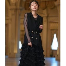 ルイルエブティック(RUIRUE BOUTIQUE)のジレ＆チュールプリーツワンピースセット