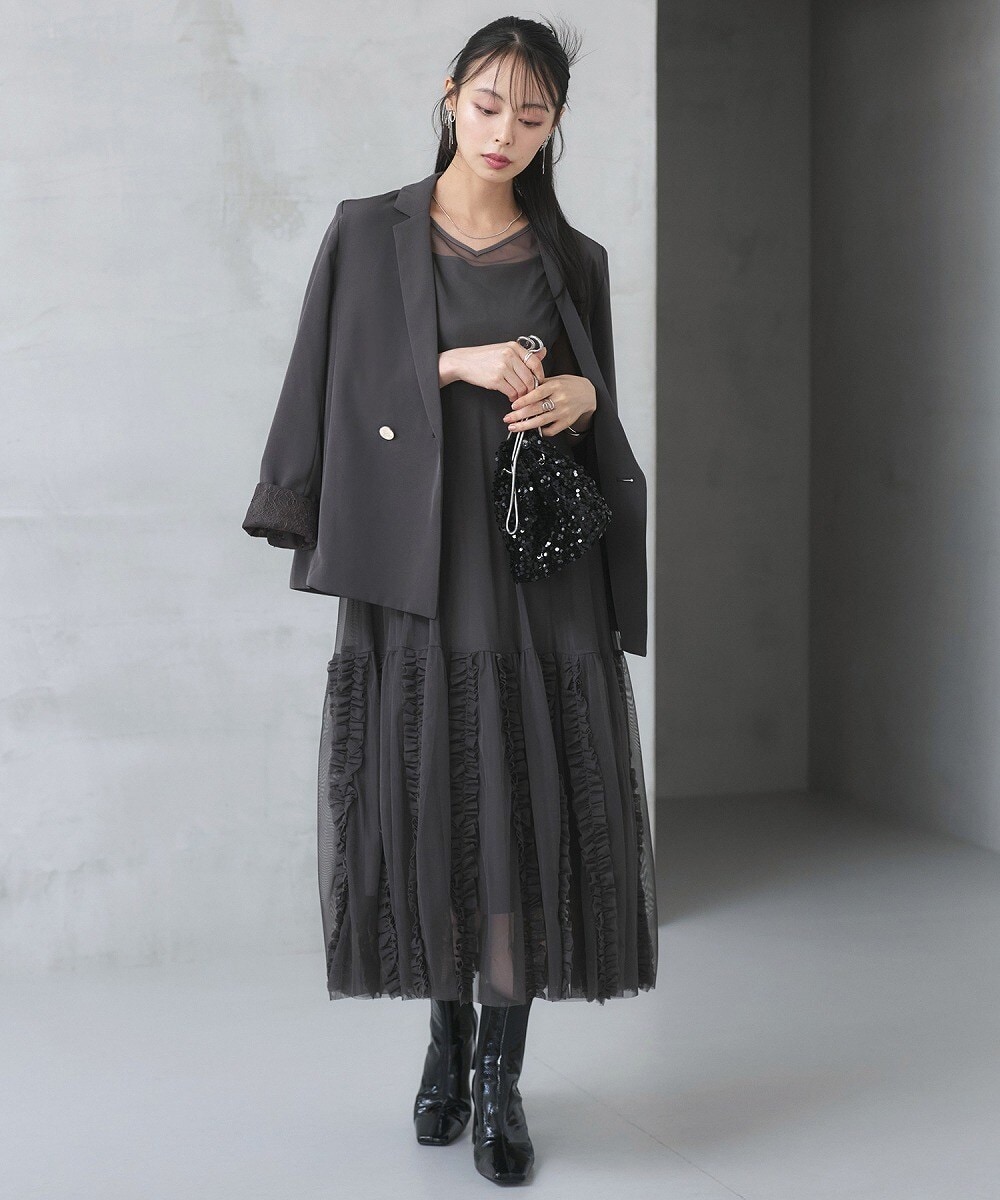 ティアードワンピース＆カーディガンセット | セルフォード(CELFORD