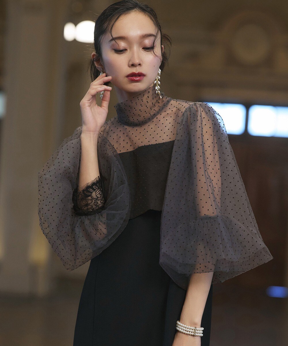 シアードットIラインワンピースドレス