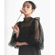 ルイルエブティック(RUIRUE BOUTIQUE)のシアードットIラインワンピースドレス