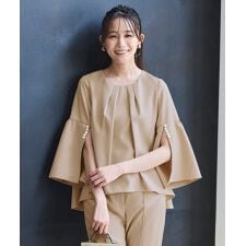 ルイルエブティック(RUIRUE BOUTIQUE)の【洗える】パールスリットトップス＆スリムフィットテーパードパンツドレス