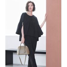 ルイルエブティック(RUIRUE BOUTIQUE)の【洗える】パールスリットトップス＆スリムフィットテーパードパンツドレス