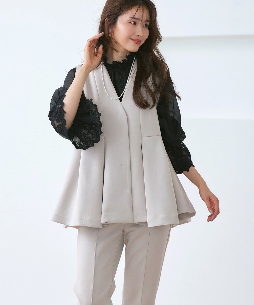 リブルーム（Rebloom）/裾レースフレアトップス&タイトスカート 裾レースフレアトップス&タイトスカート | リブルーム(Rebloom