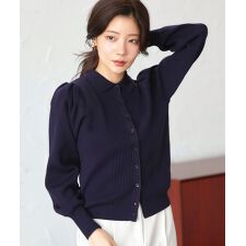 ルイルエブティック(RUIRUE BOUTIQUE)の【洗える】衿つきパフニットカーデ