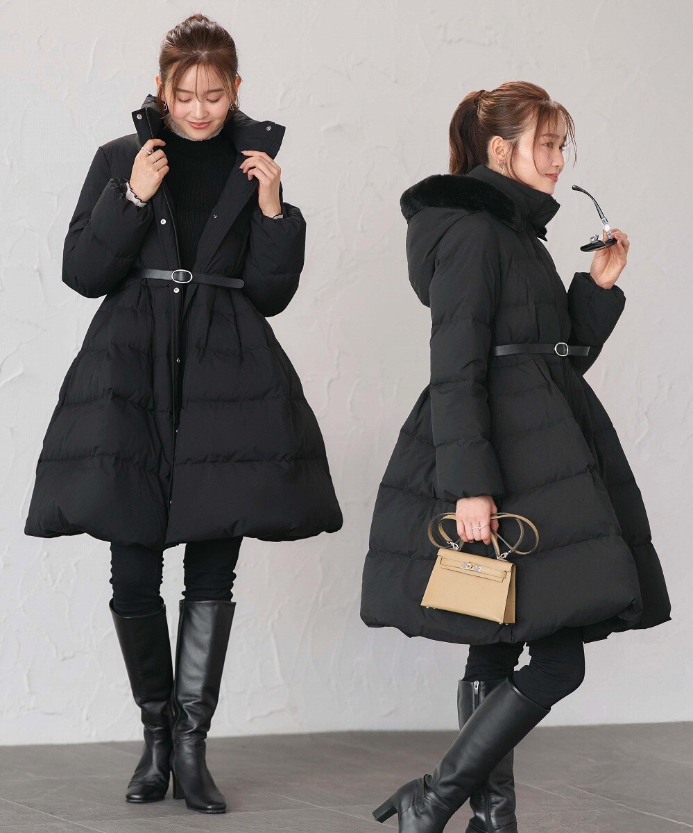 撥水・洗える】リッチファーフードロング ダウン | エニィスィス(ANY