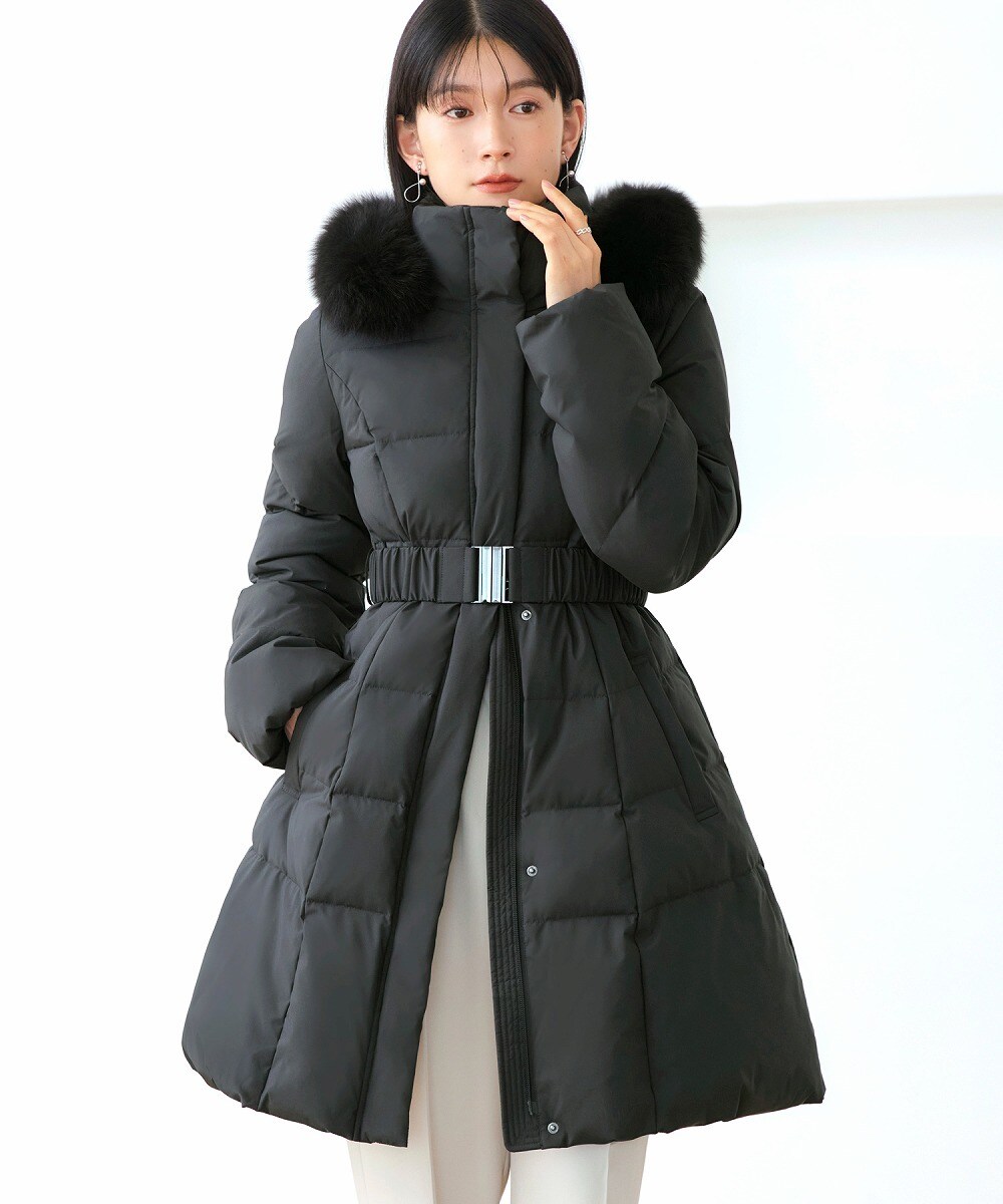 撥水洗えるすっきり】ロング丈タフタダウンコート | アンタイトル