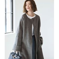 ルイルエブティック(RUIRUE BOUTIQUE)のウールリバーハンドステッチコート