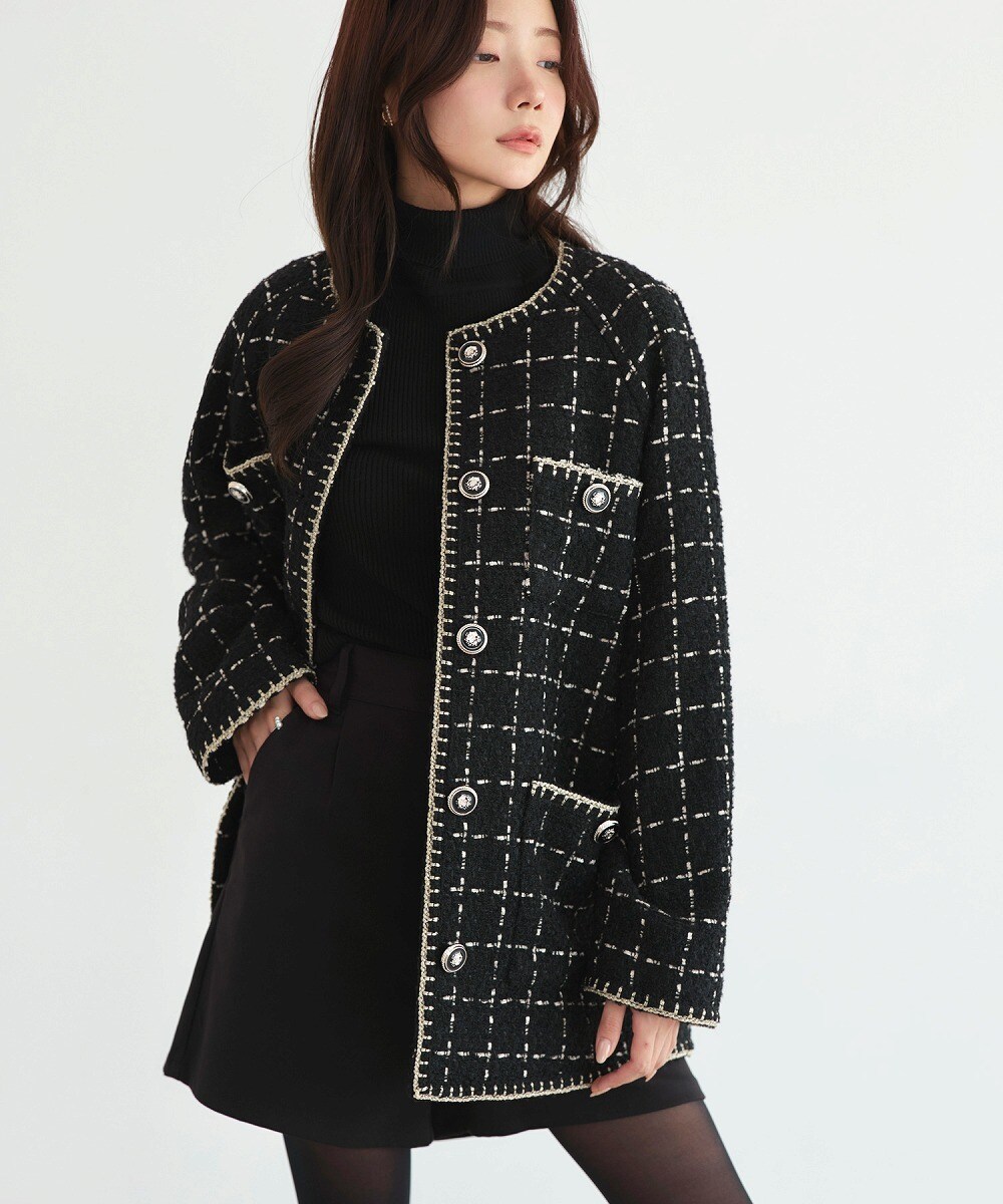 SUPER 100 シャギーノーカラーコート | スローブ イエナ(SLOBE IENA