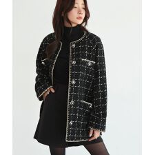 ルイルエブティック(RUIRUE BOUTIQUE)のファンシーウールツイードノーカラージャケット