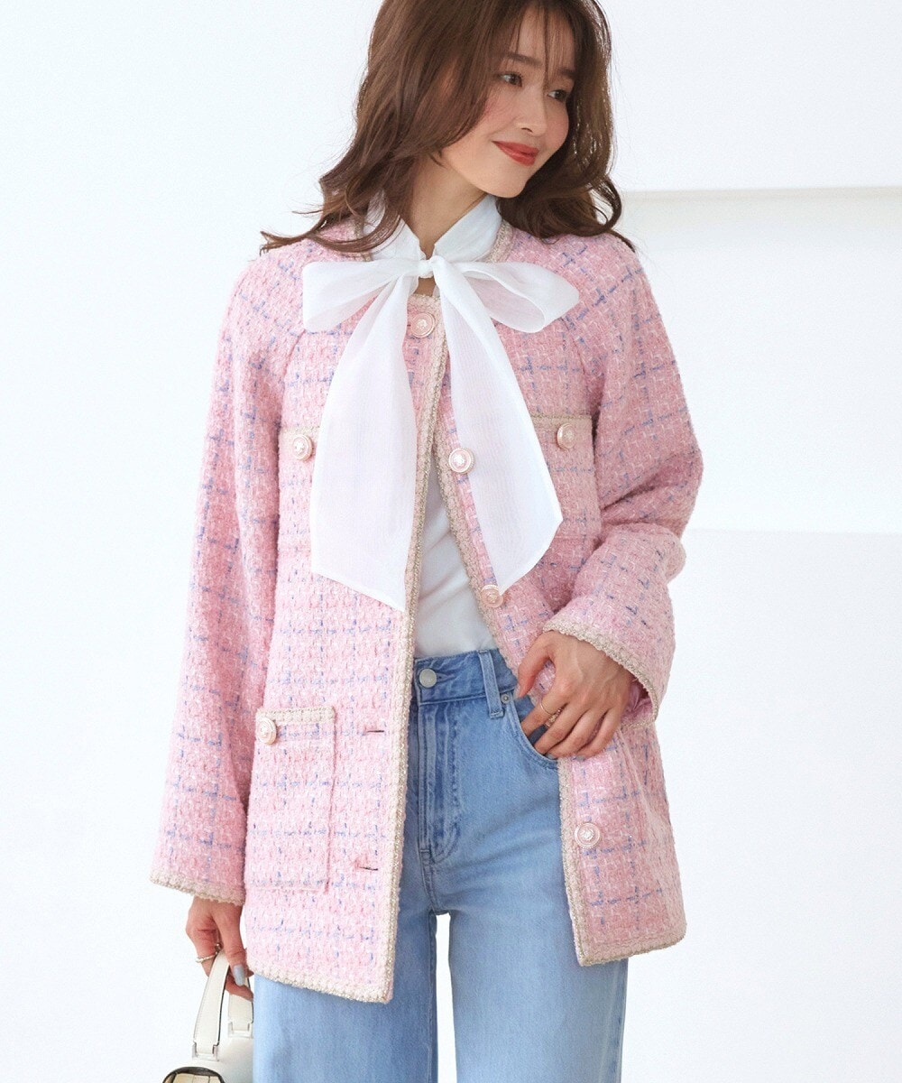 SUPER 100 シャギーノーカラーコート | スローブ イエナ(SLOBE IENA