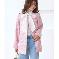 ルイルエブティック(RUIRUE BOUTIQUE)のファンシーウールツイードノーカラージャケット