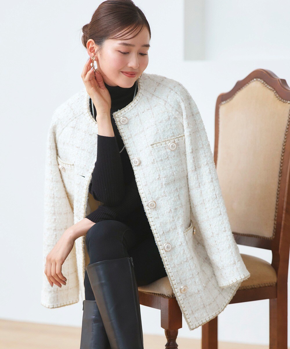 追加》トリプルクロスCネックショートコート | ノーブル(Noble