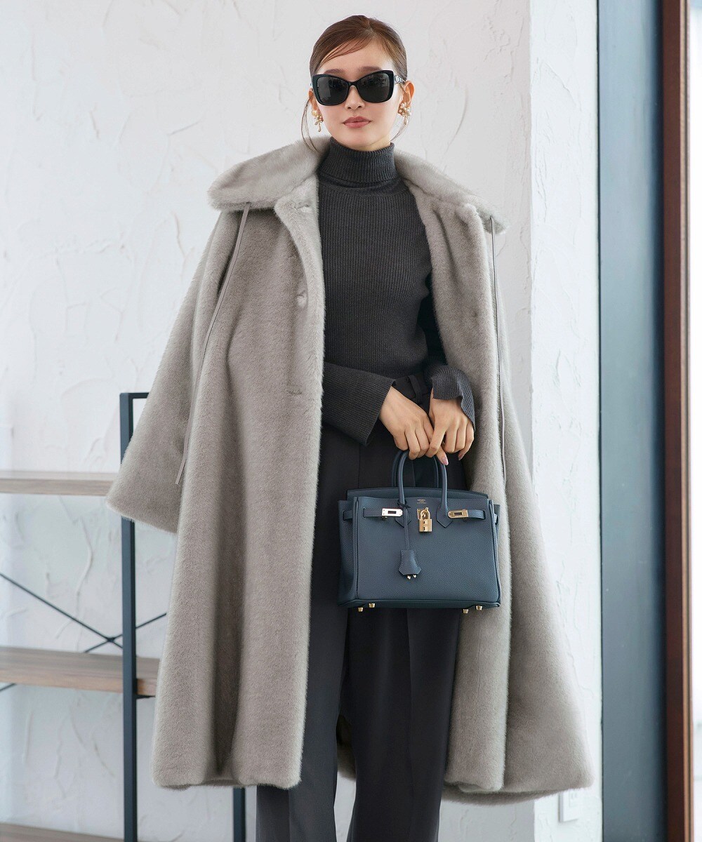 S～5L】バックリボンフィット＆フレアコート | ルイルエブティック