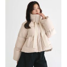 ルイルエブティック(RUIRUE BOUTIQUE)の【フレンチダウン】グログランリボン フレンチダウンショートコート