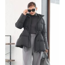 ルイルエブティック(RUIRUE BOUTIQUE)の【フレンチダウン】フーデッドフレンチダウンミドルコート