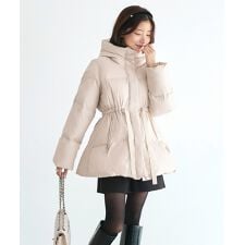 ルイルエブティック(RUIRUE BOUTIQUE)の【フレンチダウン】フーデッドフレンチダウンミドルコート